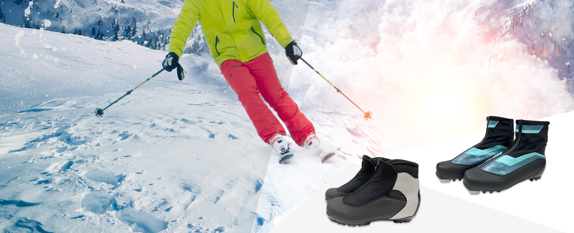 Fábrica de botas de esqui cross-country